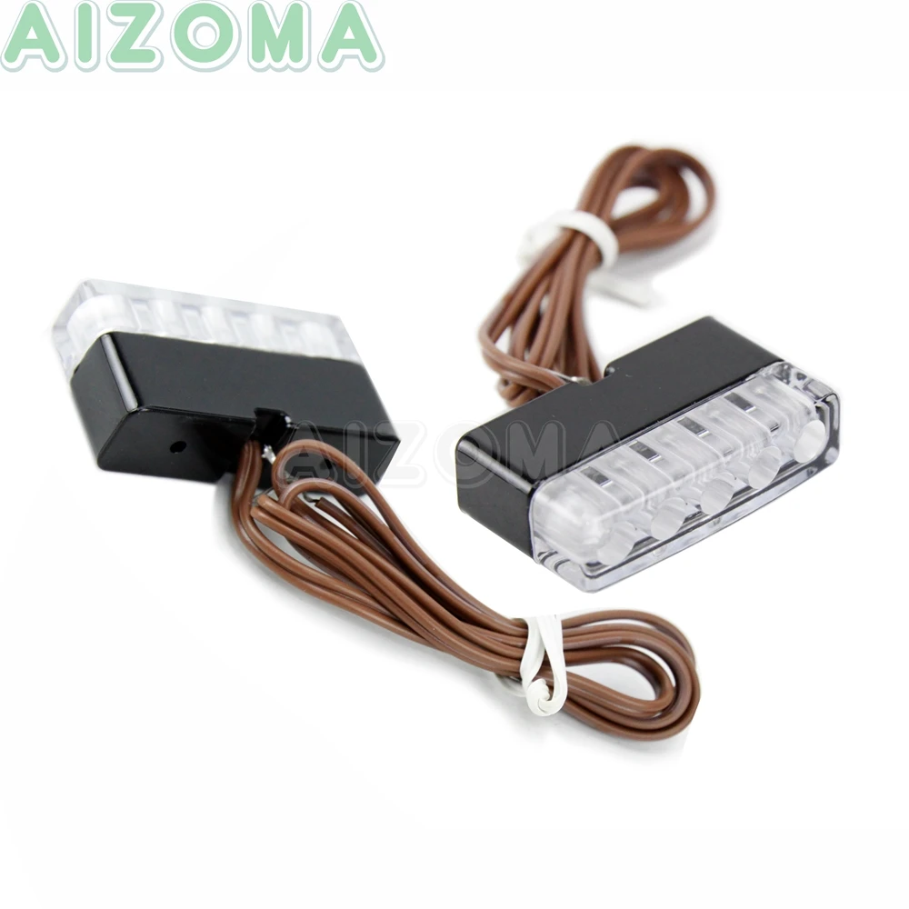 1 пара Универсальный мотоцикл светодиодные номерные знаки огни мини номер задний