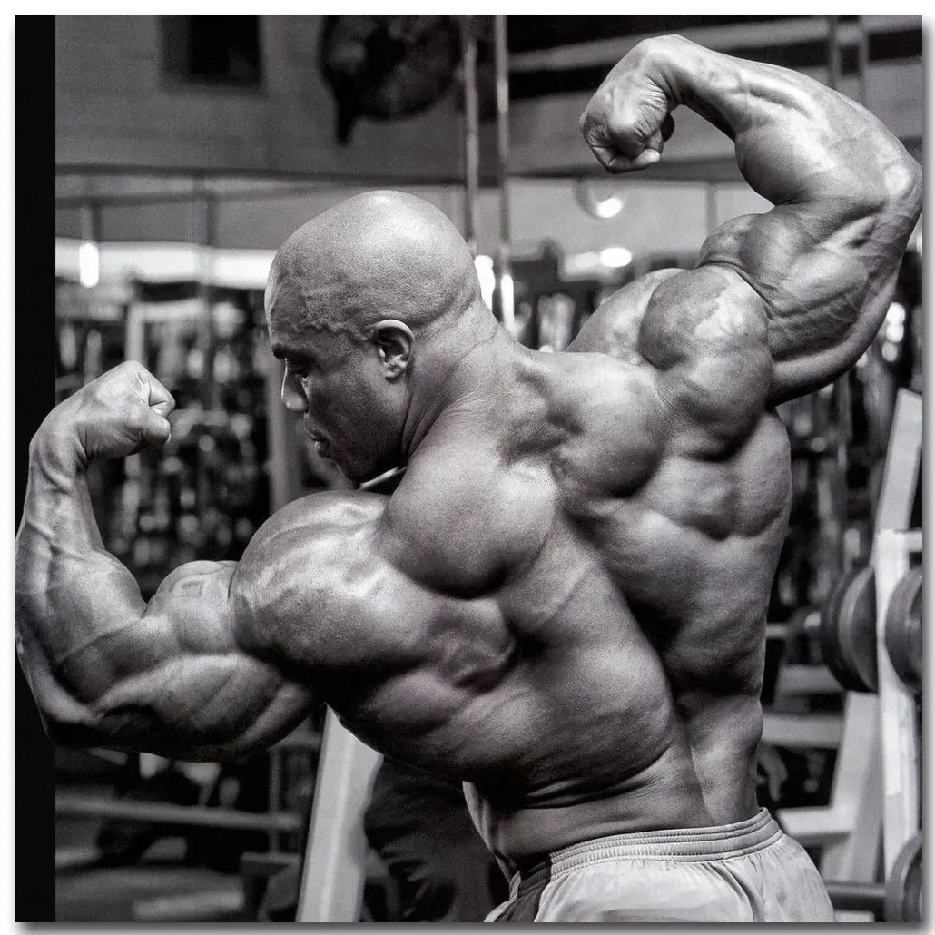 Q1049 Плакаты и принты Ronnie Coleman Бодибилдинг Фитнес черный белый цвет холст