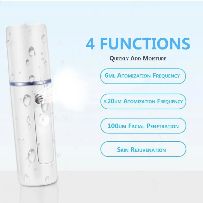Портативный нано аэрозоль 20 мл небулайзер для лица отпариватель USB распылитель