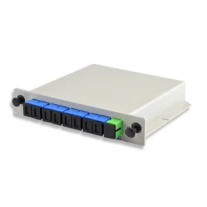 Оптоволоконный разветвитель ZHWCOMM, 10 шт., SC UPC 1X8, FTTH, вставной лист, оптический соединитель SC, Одномодовый симплексный оптический разветвитель plc