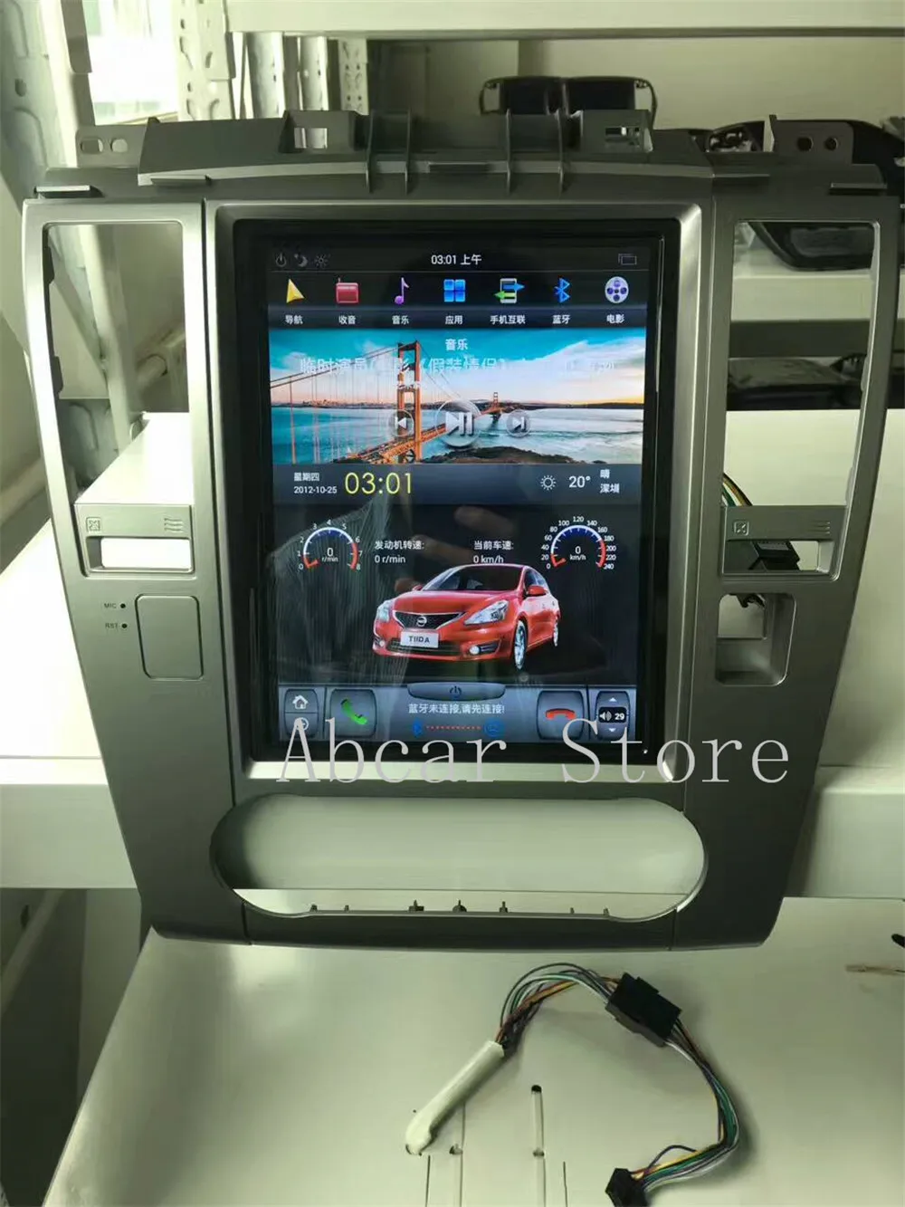 10,4 ''Tesla стиль Android 8,1 автомобильный dvd-плеер gps навигация для NISSAN Tiida стерео радио головное устройство мультимедийный коврик авто px6 hdmi