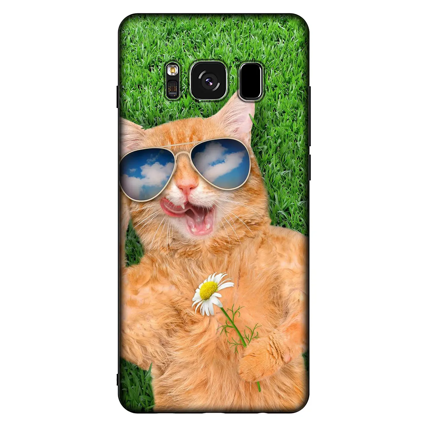 YIMAOC Meow Cartoon cat Soft Silicone Phone Case for Samsung Galaxy A6 A9 A8 A7 2018 A3 A5 2016 2017 Note 9 8 10 Plus Lite | Мобильные