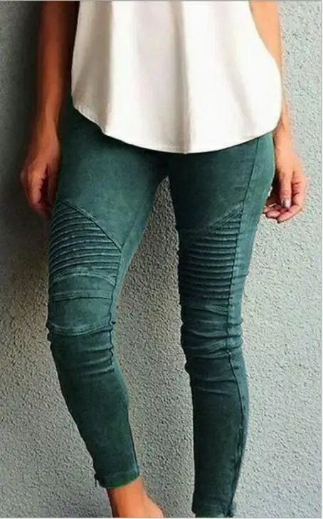 Осенние новые обтягивающие эластичные хлопковые легинсы с потертостями на