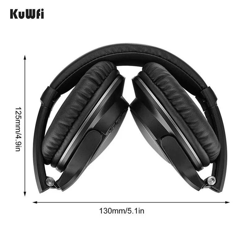 KuWFi беспроводные Bluetooth наушники 4 2 стерео Muisc Складная гарнитура 3 5 мм с