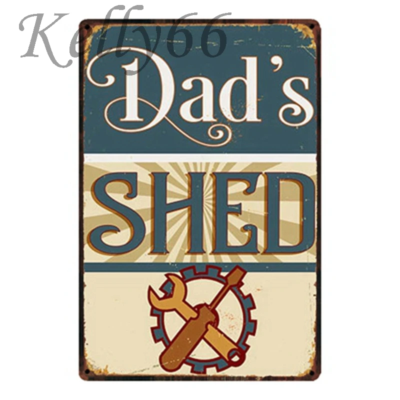 

[Kelly66] DAD'S сарай Винтаж металлический знак олова плакат домашний Декор Бар настенная живопись 20*30 см Размеры y-1602