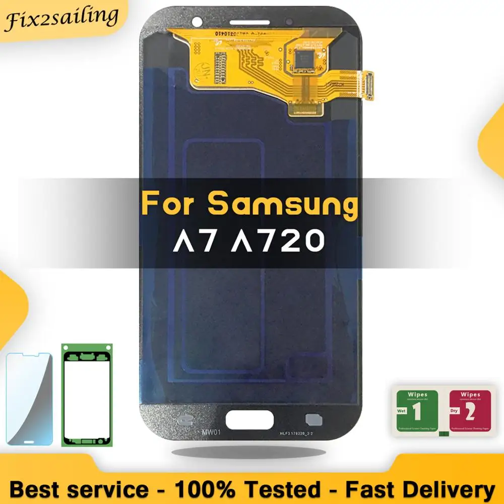 Дисплей для Samsung Galaxy A7 2017 LCD A720M A720Y A720F A720FD кодирующий преобразователь сенсорного