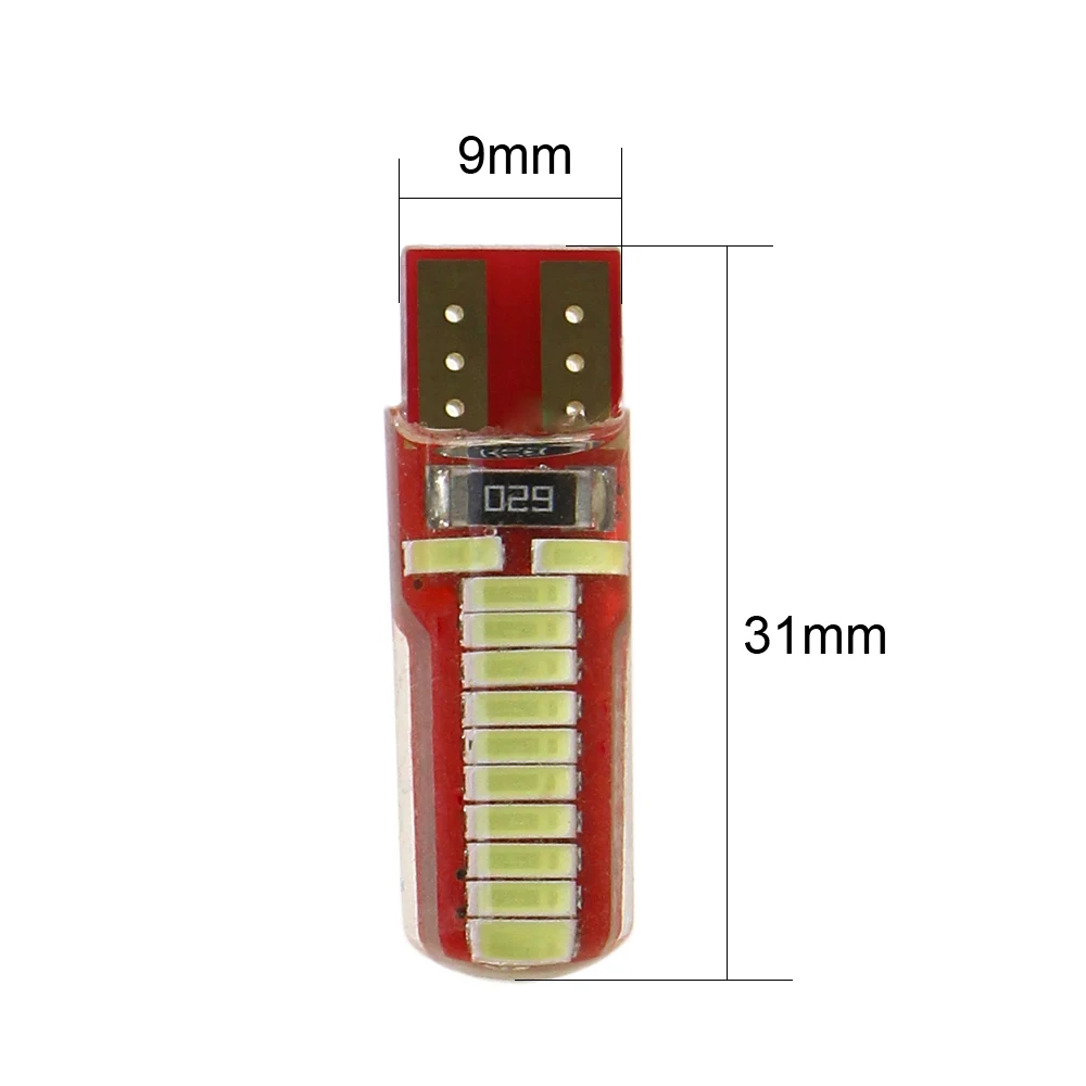 KEIN 100 шт. силиконовый 24smd 4014 холодный белый Светодиодный T10 W5W 194 501 168 автомобильный