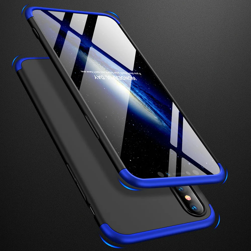 3in1 Full Coverage Protective Armor Case + Tempered Glass Screen Protector Anti Shock Hard Cover For iPhone 7 8 Plus X XR XS Max |