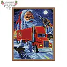 Ваш подарок C981 14CT 11CT подсчитанный и отпечатанный домашний Декор Рождественский грузовик Рукоделие Вышивка Набор для вышивки крестиком своими руками