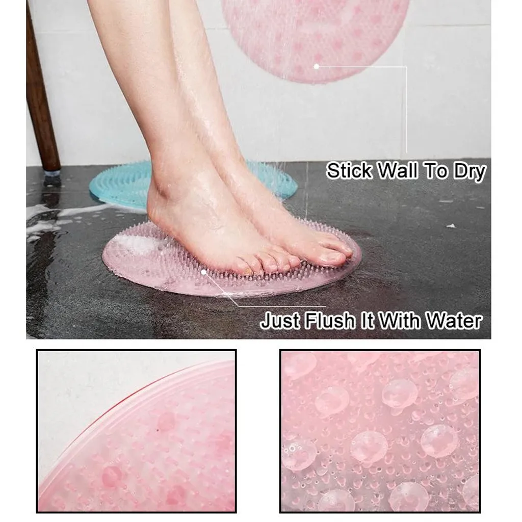 Non-Slip Massage Pad for Bathroom Strong Suction Cup Floor Shower Mat Safety Shower Plastic Massage Pad Bathroom Carpet Mat