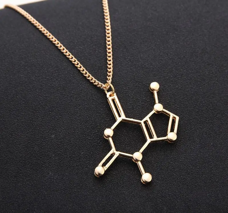 12 pcs/lot wholesale Fashion Design DNA Necklace Serotonin Dopamine Acetylcholine Biochemistry Molecule Chain Pendant | Украшения и