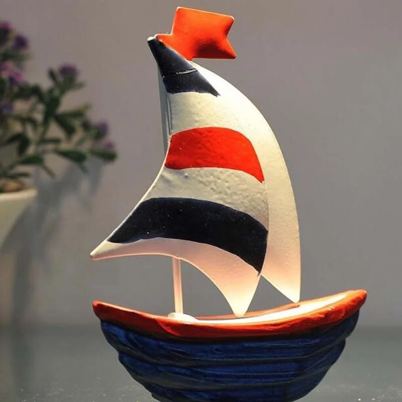 Горячая 1 шт. маленькая лодка модель из металла морских украшения случайно