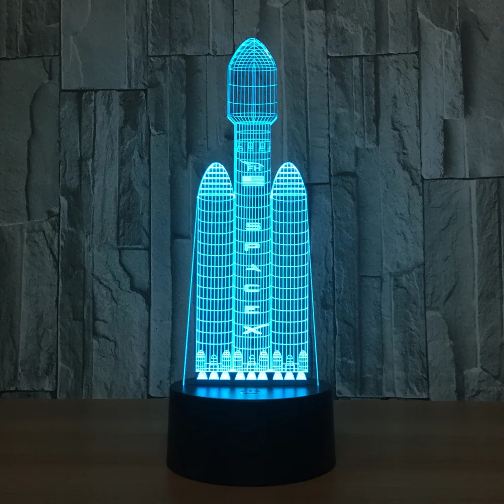 

Space Shuttle 7 Colors X Lamp 3d Visual Led Night Lights For Kids Touch Usb Table Lampara Lampe Sleeping Nightlight Dropshipping