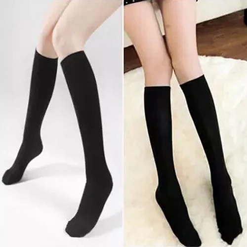 Модные женские мягкие однотонные носки ниже колена Школьные носки|boot socks|boots knee