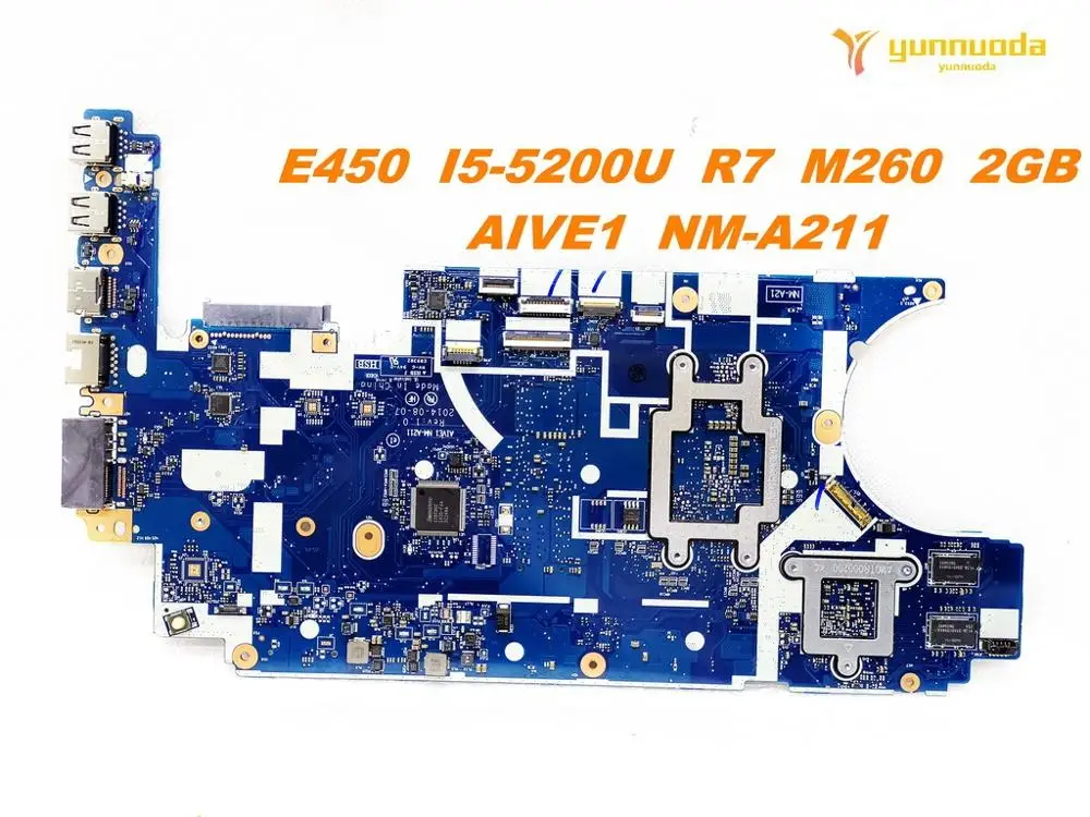 Оригинальная материнская плата для ноутбука Lenovo E450 I5-5200U R7 M260 2 Гб AIVE1 NM-A211