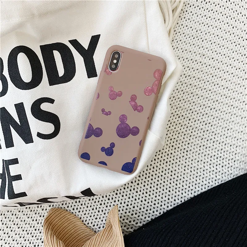 Luxury Cute Mouse Head Design Pattern Soft TPU Full Coverage Shell Cover for iphonex 7 8 6 6s Case iphone XS XR xsmax |