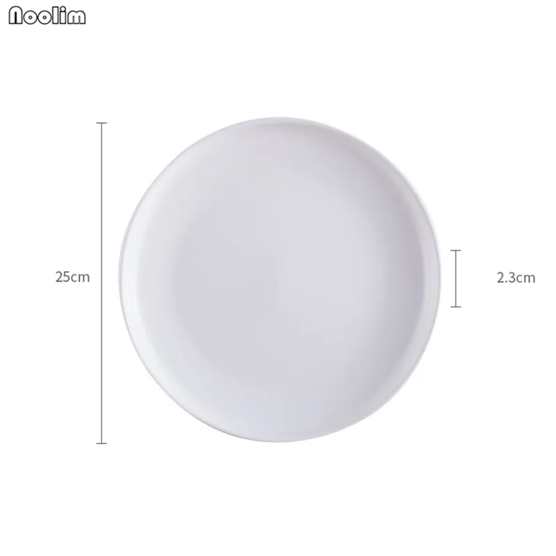 10 inch white Нордическая матовая керамика круглые одноцветные тарелки для стейков ГОВЯЖЬЯ тарелка для десертов Минималистичная креативная посуда для пиццы для завтрака - Цвет: 10 inch white