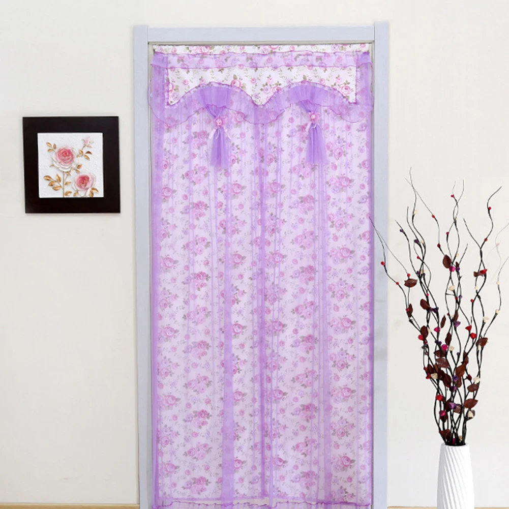 Кружево двойной слой анти москитные окна половина двери экран занавес Лето сетка