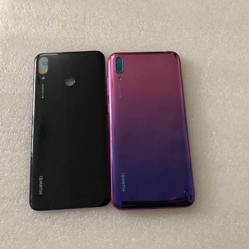 Чехол для huawei Y9 /Enjoy 9 plus, задняя крышка для батареи, чехол с боковой кнопкой питания, стеклянная линза для камеры, задний корпус