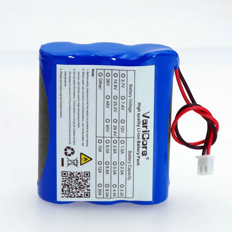 VariCore 12V 18650 2600 мА · ч литий ионный Батарея пакет монитор камера CCTV аккумуляторная 12