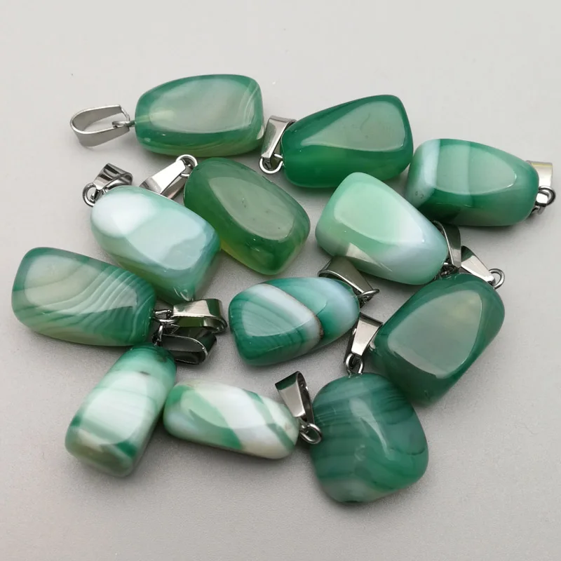 Модные натуральные полосатые Агаты каменные подвески для ювелирных изделий