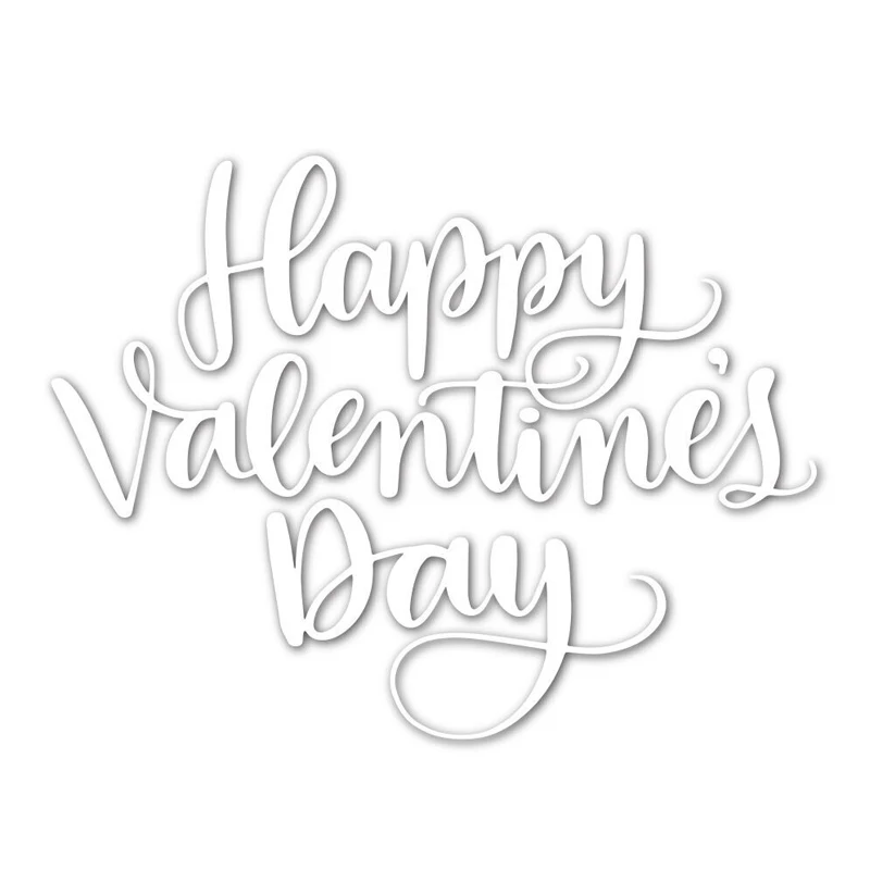 happy Valentines day Различные дневники слова шаблон металлические Вырубные штампы Трафаретный Скрапбукинг штампы Тиснение Ручной Работы Бумажные карты DIY Шаблоны - Цвет: happy Valentines day
