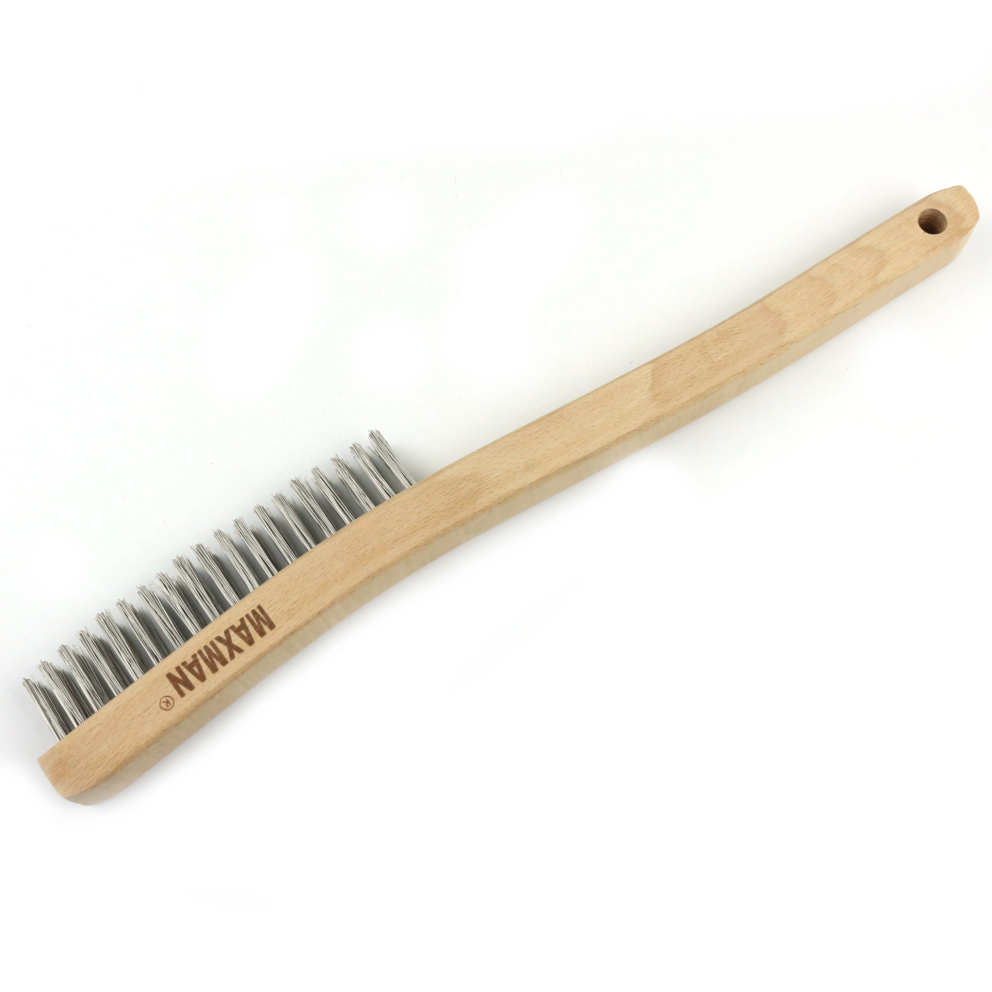 Щетка MAXMAN 3X19 ряд проволока из нержавеющей стали Высококачественная бука Brsuh для удаления ржавчины обеззараживание полировка очистки