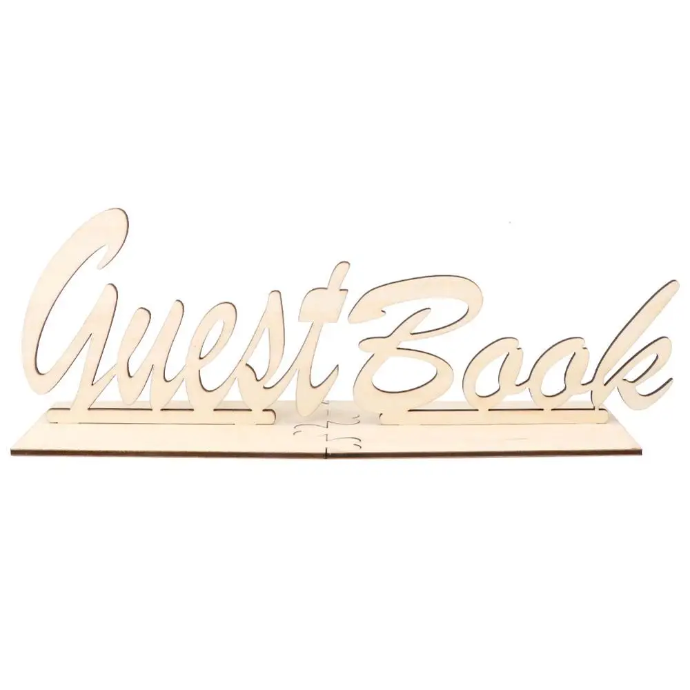 Guestbook Sign OurWarm деревенская деревянная книга для гостей свадебное оформление стола Гостевая книга Свадебный день рождения, детский душ вечерние DIY украшения стола - Цвет: Guestbook Sign