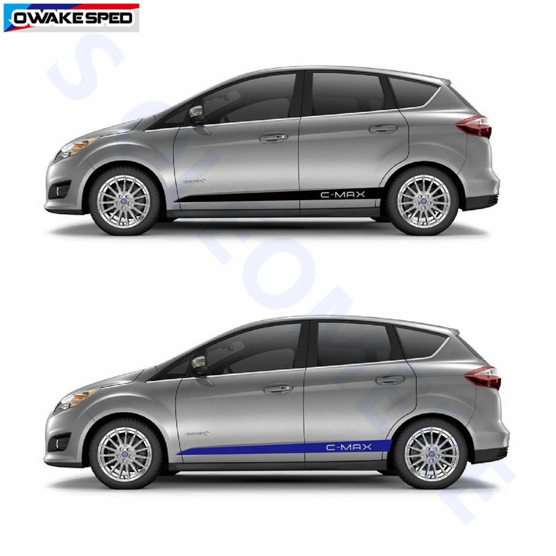 Наклейки на боковые юбки для Ford профессиональные наклейки 4 двери по