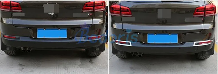 Для Volkswagen VW Tiguan 2009 2010 2011 2012 2013 хром стайлинга автомобилей задние противотуманные фары Крышка лампы Накладка аксессуары