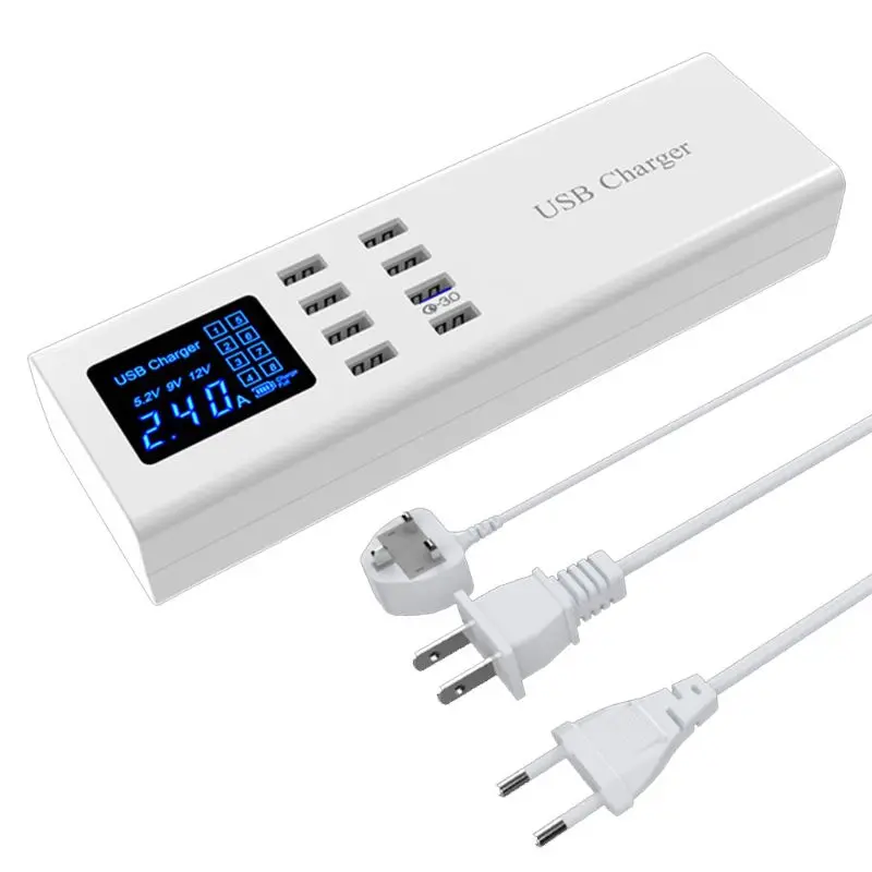 QI Беспроводное зарядное устройство Quick Charge 3 0 Смарт USB концентратор светодиодный