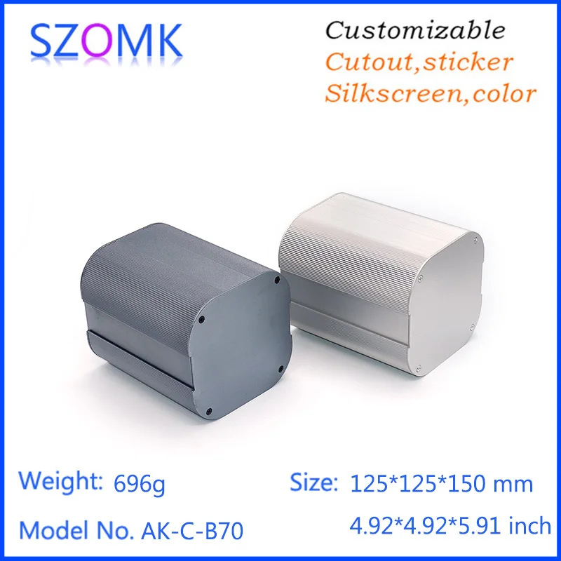 1 шт. алюминиевый экструзионный корпус szomk 125*125*150 мм