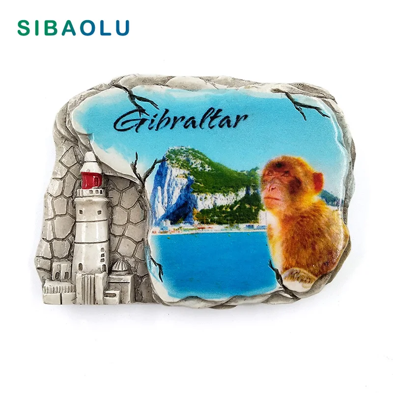Gibraltar Travel craft магнит на холодильник для детей сувенир Туризм наклейки из смолы
