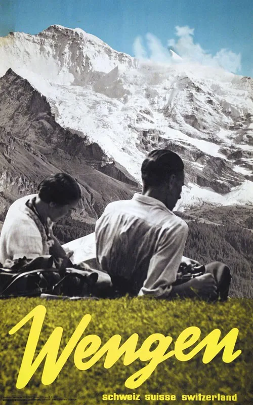 Швейцария Берн туристические плакаты Wengen Jungfraugebiet классические настенные