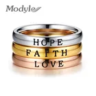 Кольцо женское из нержавеющей стали 316L, 3 оттенка