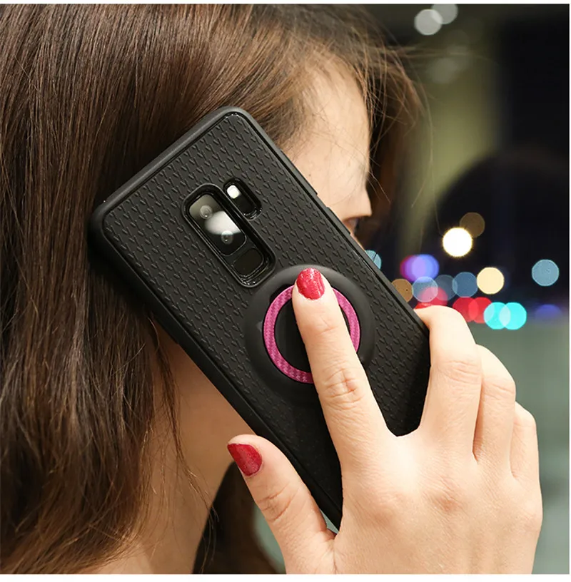 Vehicle mounts magnet stents Case for Samsung Galaxy note 9 S8 S9 Plus S6 S7 Edge J3 J5 J7 A3 A5 A7 2017 A8 TPU Soft Phone |