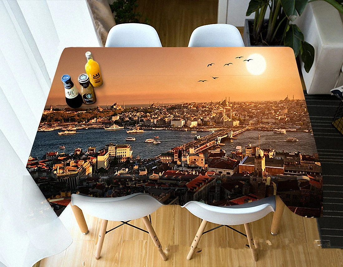 Customizable Tablecloth 3d Classical Turkey Pattern Waterproof Cloth Thicken Rectangular and Round Table for Wedding | Дом и сад