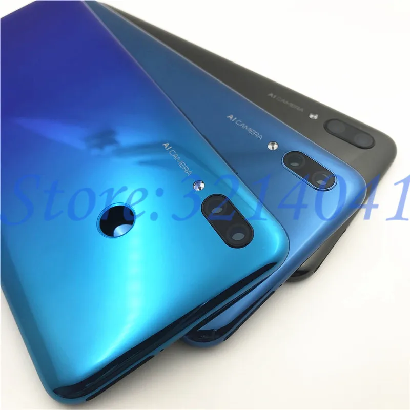 10 шт. для huawei P Smart, задняя крышка, задняя крышка, корпус, дверь для huawei P Smart+, есть объектив камеры и кнопка