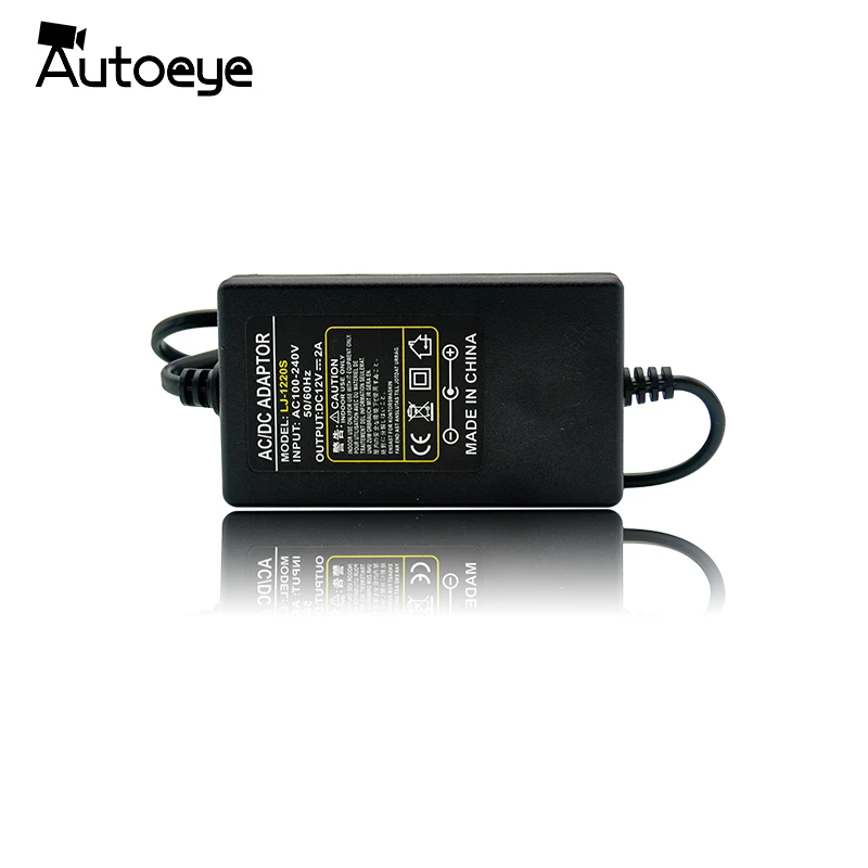 Autoeye CCTV камера адаптер питания DC12V 2A AHD Камера Источник питания DVR EU/US/UK/AU разъем