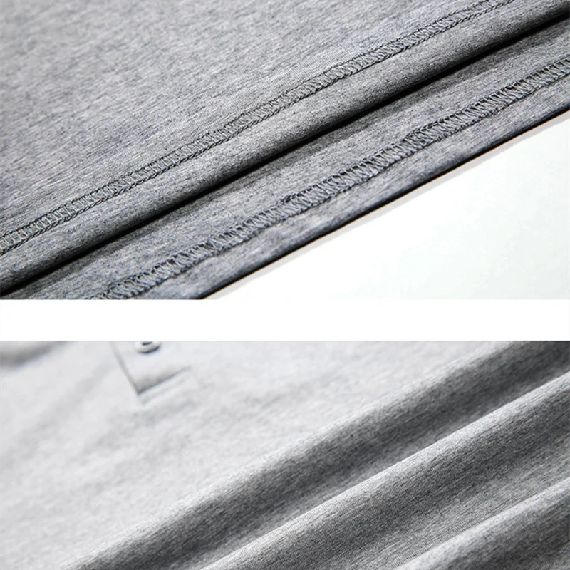 

Liseaven Men Solid Color Basic T-Shirt Slim Fit Long Sleeve T Shirt Stand Collar Casual tshirt for Men Tops