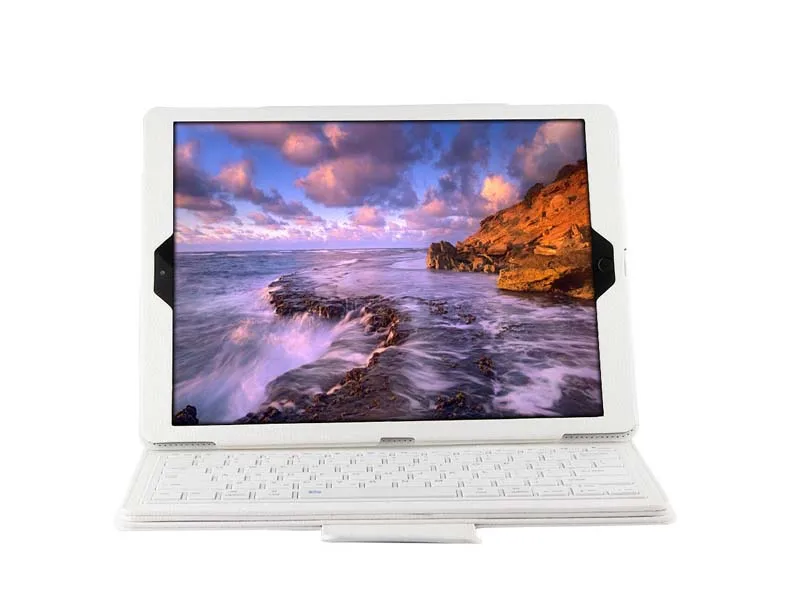 Съемный беспроводной Bluetooth Русская/Иврит/испанская клавиатура Стенд PU кожаный