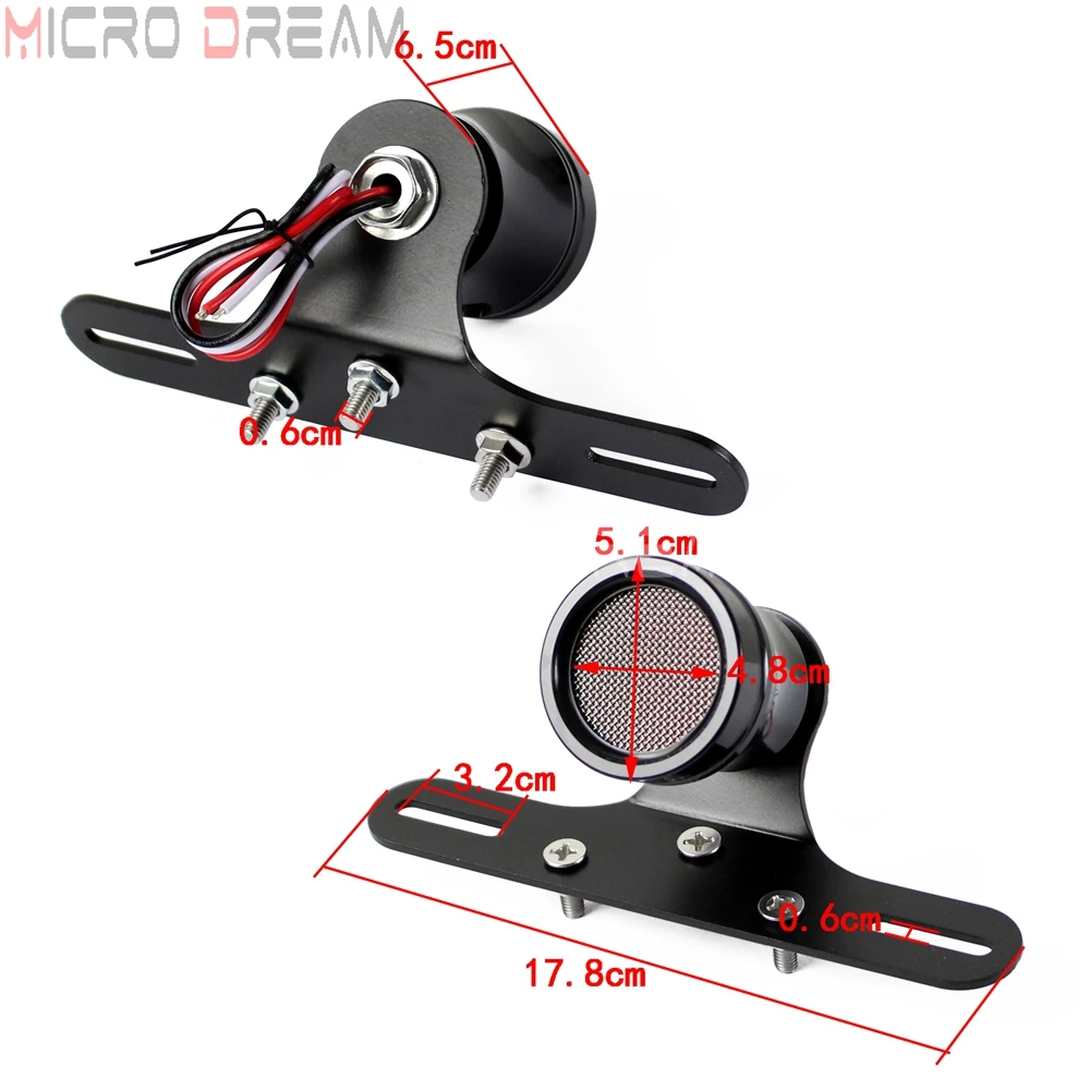 12v мотоцикл ретро задний фонарь для чоппера скремблер кафе гонщик