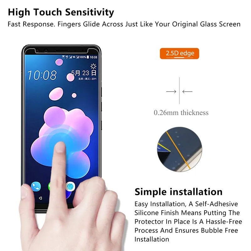 Закаленное стекло для HTC Desire 12 plus Защитная пленка телефона 9H защита экрана 0 3 мм