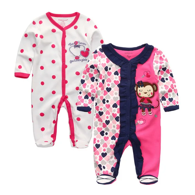Baby Clothes2041 2 шт./лот боди Ropa bebe для маленьких мальчиков одежда комплект одежды для новорожденных для маленьких девочек одежда пижамы из хлопка с длинными рукавами детские костюмы платье для девочки боди детская одежда - Цвет: Baby Clothes2041