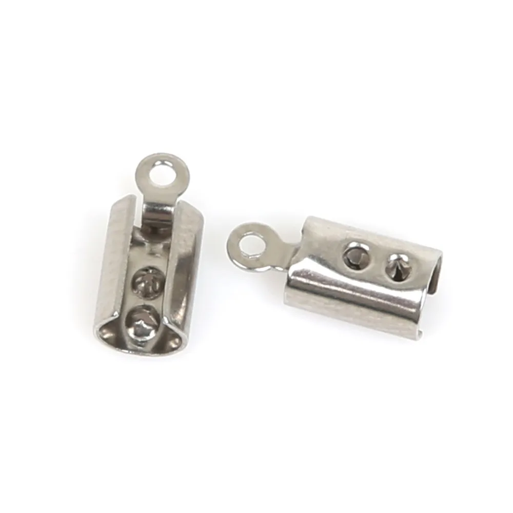 ОБЖИМНАЯ Крышка для шнура из нержавеющей стали 30 шт./лот 1 мм 2 3 4 шнуры ювелирные