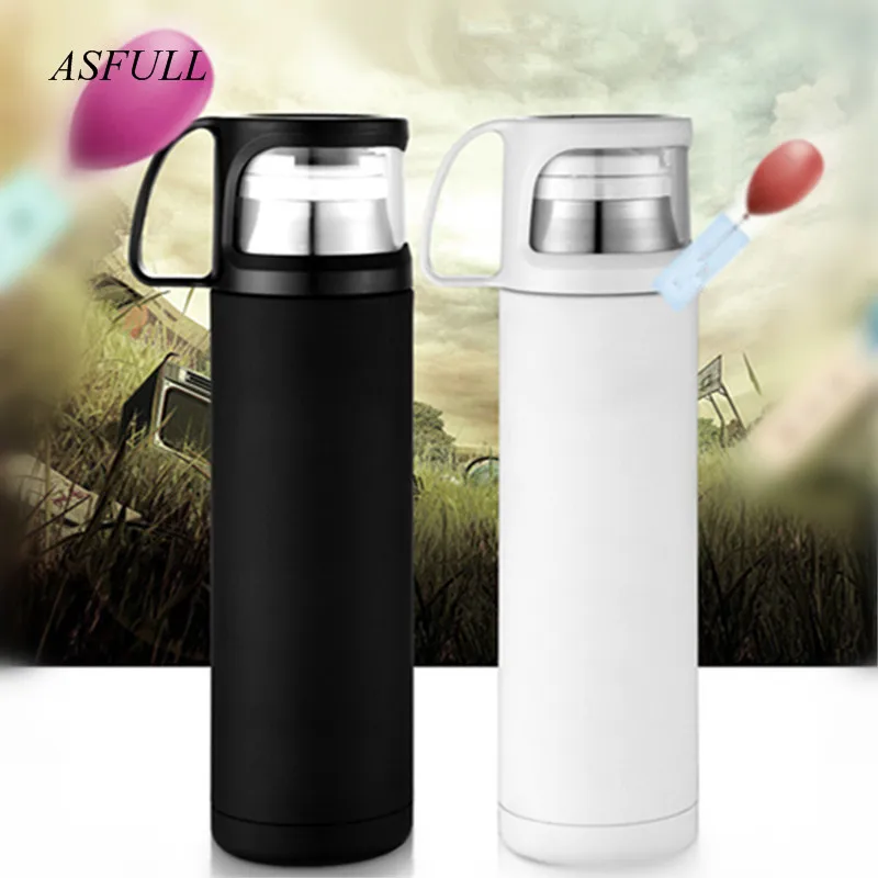 Thermos cup Mug Vacuum Cup 304 Stainless Steel insulated 500ML Thermal Bottle Thermoses vacuum flask water bottle 7Q | Дом и сад