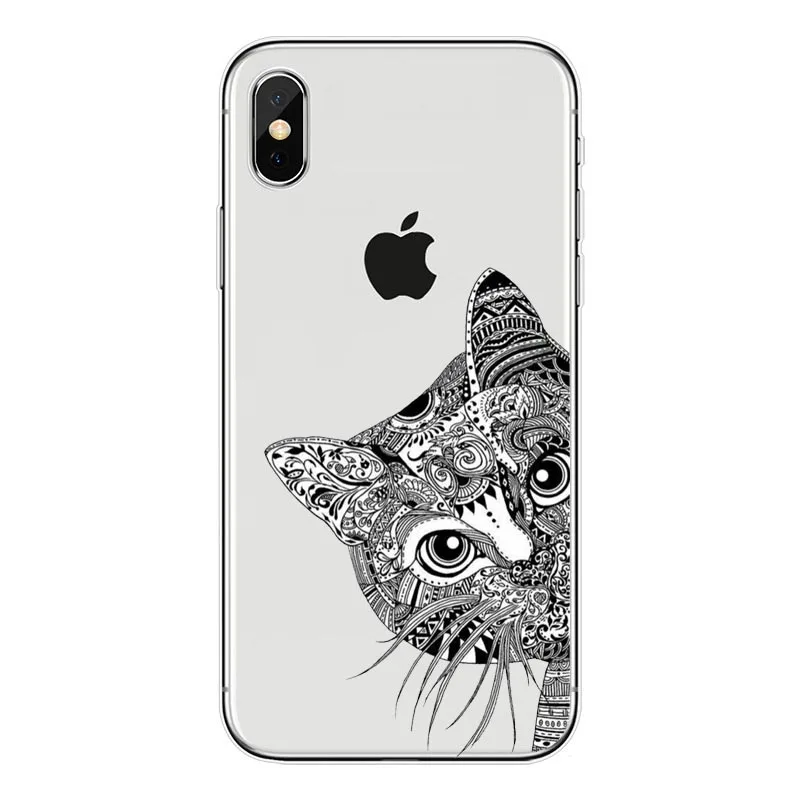 Мягкие силиконовые чехлы Totem с рисунком животных слона совы кота для iphone 11 11pro MAX 7 6