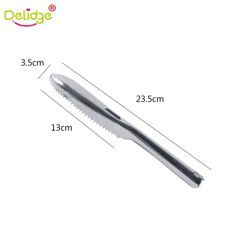 Кухонный брикет Delidge чистящий нож рыболовный скребок из нержавеющей стали
