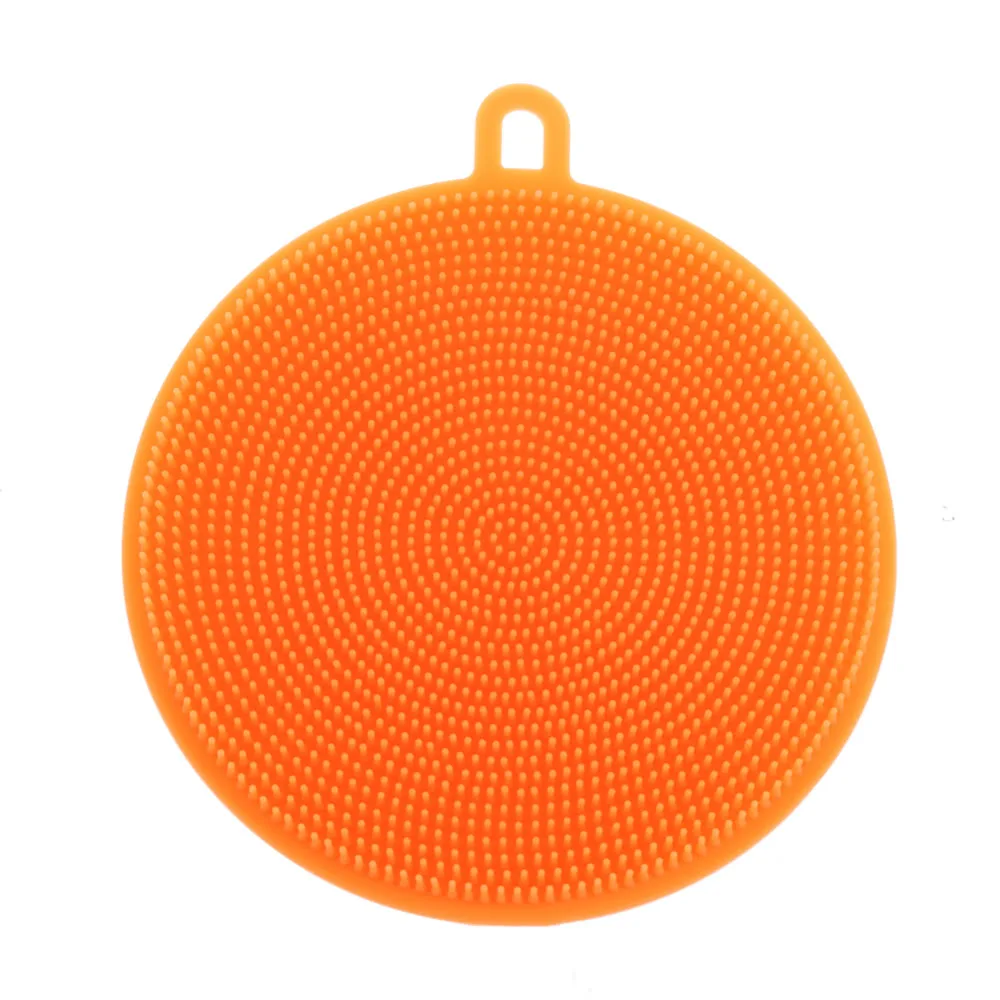 Orange 1 чехол из поликарбоната и силикона посудомоечная губка для мытья, скребок Кухня очистки антибактериальные инструменты щетка для мытья Кухня поставить аксессуары для уборки - Цвет: Orange