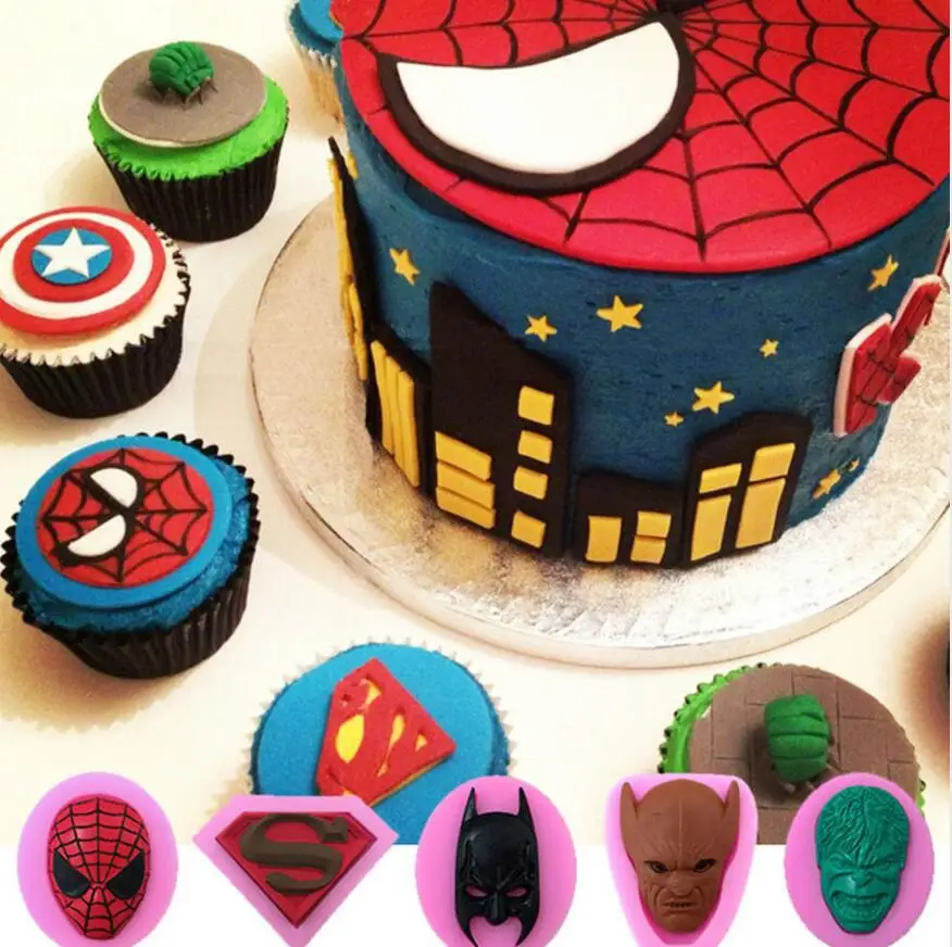 3D Силиконовый Зеленый Халк Супермен Бэтмен Человек паук Капитан Америка глина